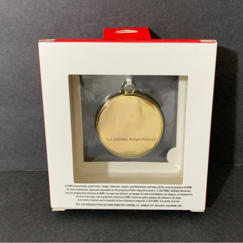 🆕 Hallmark WWE Wrestling Logo Premium Metal Christmas Tree Ornament - Picture 5 of 7